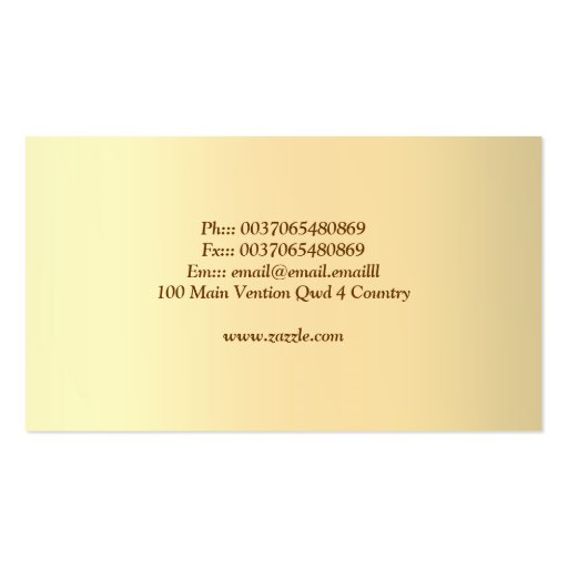 golden hearts business card design (back side)