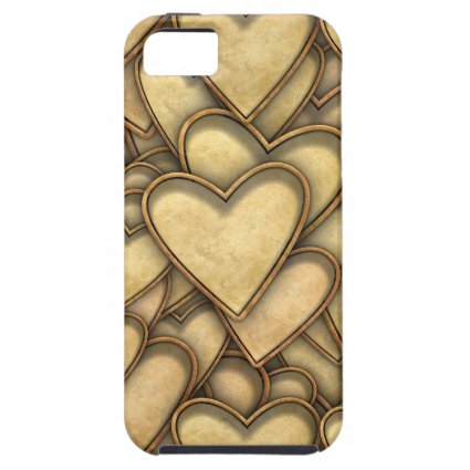 Golden Hearts Everywhere iPhone 5 Case