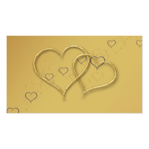 Golden Hearts - Place Card Business Card (back side)