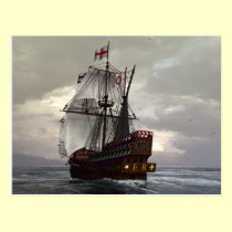 Golden hind postcards