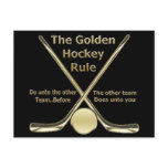 Golden Hockey Rule Postcard