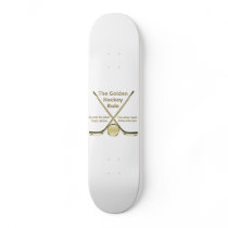 Golden Hockey Rule Skateboard by Hockey_crazee Golden Hockey Rule Skateboard