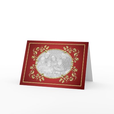 Golden Holly Photo Card by AJsGraphics