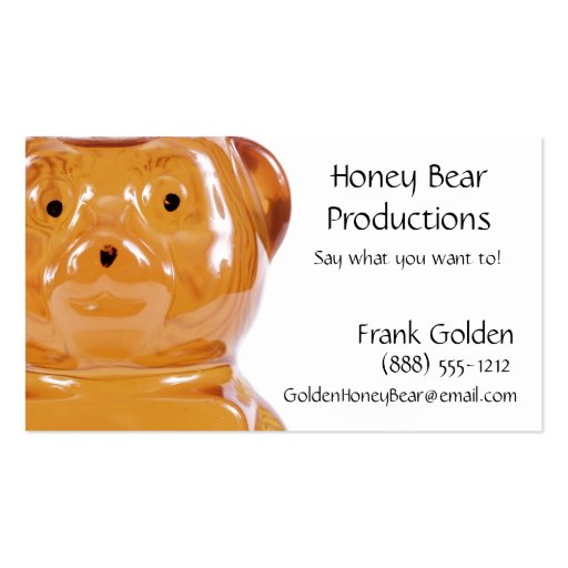 Golden Honey Bear Business Card