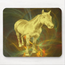 Golden Horse Fractal Mousepad by adaptableimpressions Golden Horse Fractal Mousepad