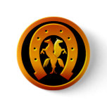 Golden Horseshoe and Horses Pin