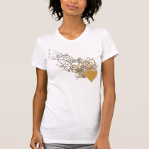golden i heart nature tshirt t-shirts