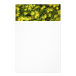 Golden Ice Flowers Floral Stationery