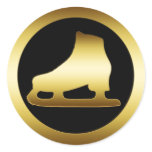 GOLDEN ICE SKATE STICKER