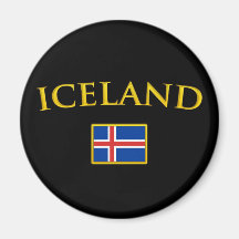 Golden Iceland Fridge Magnet