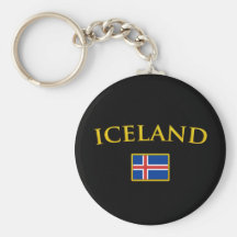 Golden Iceland Keychain