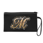 Golden Initial ''M'' Wristlet