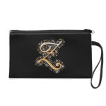 Golden Initial ''Z'' Wristlet