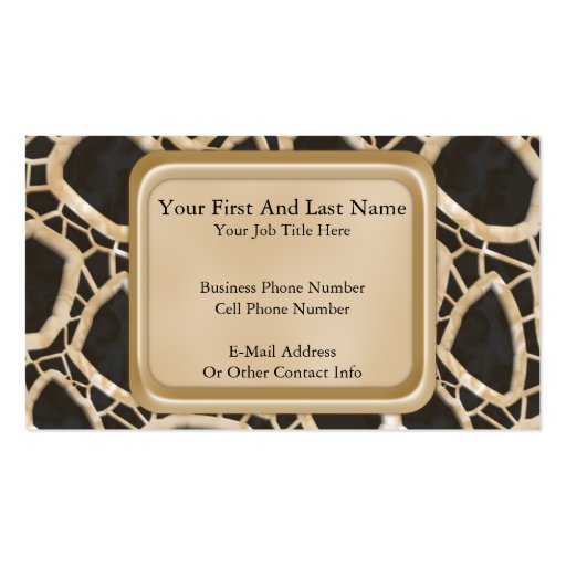 Golden Interwebs Business Card Templates (back side)