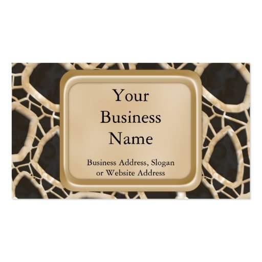 Golden Interwebs Business Card Templates (front side)