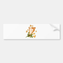 Golden Irish Harp Bumper Stickers