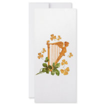 GOLDEN IRISH HARP CUSTOMIZED RACK CARD