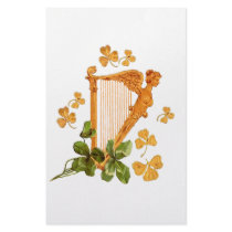 GOLDEN IRISH HARP CUSTOM STATIONERY