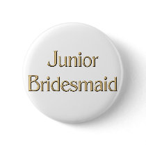 Golden Junior Bridesmaid button