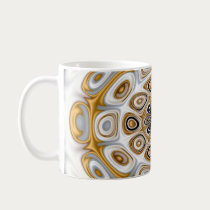 "Golden Kaleidoscope" Mug by naturespaintbox "Golden Kaleidoscope" Mug