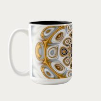 "Golden Kaleidoscope" mug black by naturespaintbox "Golden Kaleidoscope" mug black