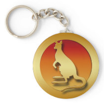 GOLDEN KANGAROO KEY CHAINS