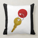 golden key with red tag