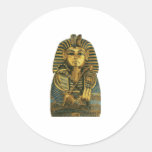 Golden King Tut Round Stickers