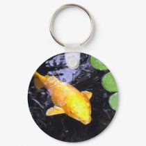 Golden Koi Fish Key Chain keychains