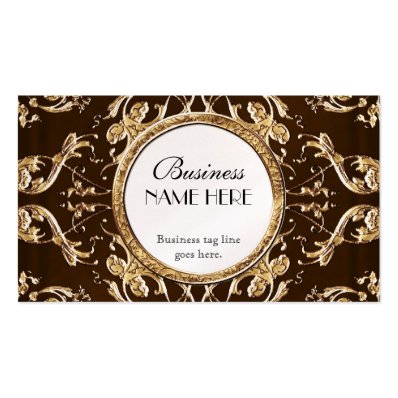 Golden Lace Satin Look Formal Elegant Businesses Business Cards