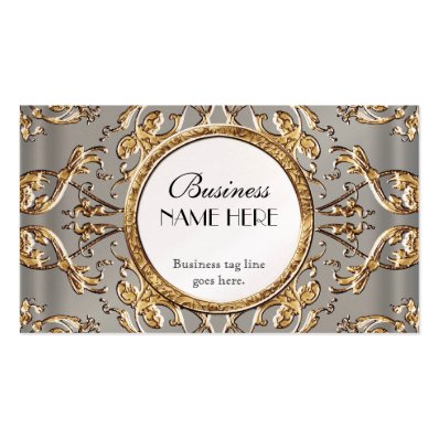 Golden Lace Satin Look Formal Elegant Businesses Business Cards