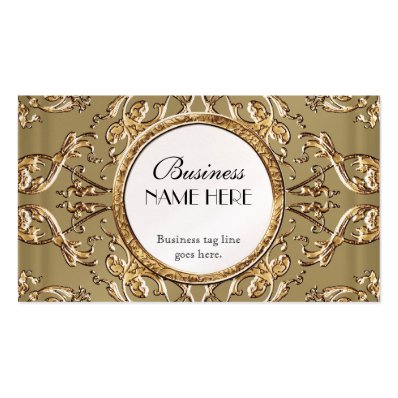 Golden Lace Satin Look Formal Elegant Businesses Business Card Templates