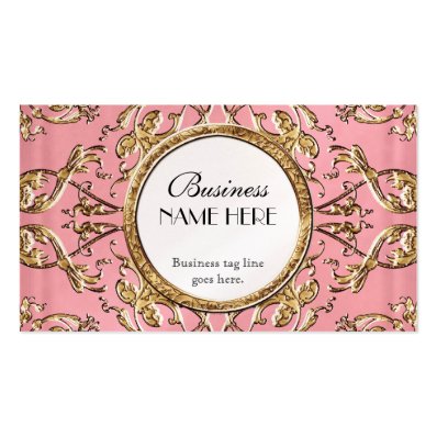 Golden Lace Satin Look Formal Elegant Businesses Business Cards