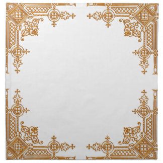 Golden Lattice design Cloth Napkin