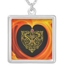 GOLDEN LEAF,  black orange yellow Custom Necklace