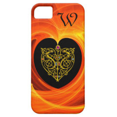 GOLDEN LEAF, black orange yellow iPhone 5 Cases