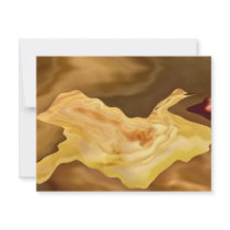 Golden Leaf -  Gold Color Therapy Art invitations