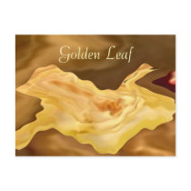 Golden Leaf -  Gold Color Therapy Art postcards
