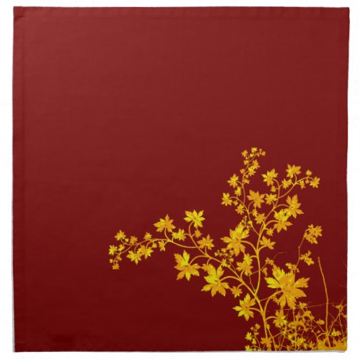 Golden Leaves American MoJo Dinner Napkins