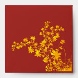 Golden Leaves Square Envelope