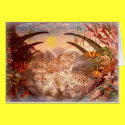 golden leopard morning cards by The_Yig golden leopard morning cards