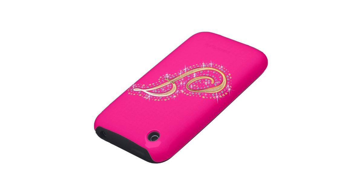 Golden Letter J iPhone Case Zazzle