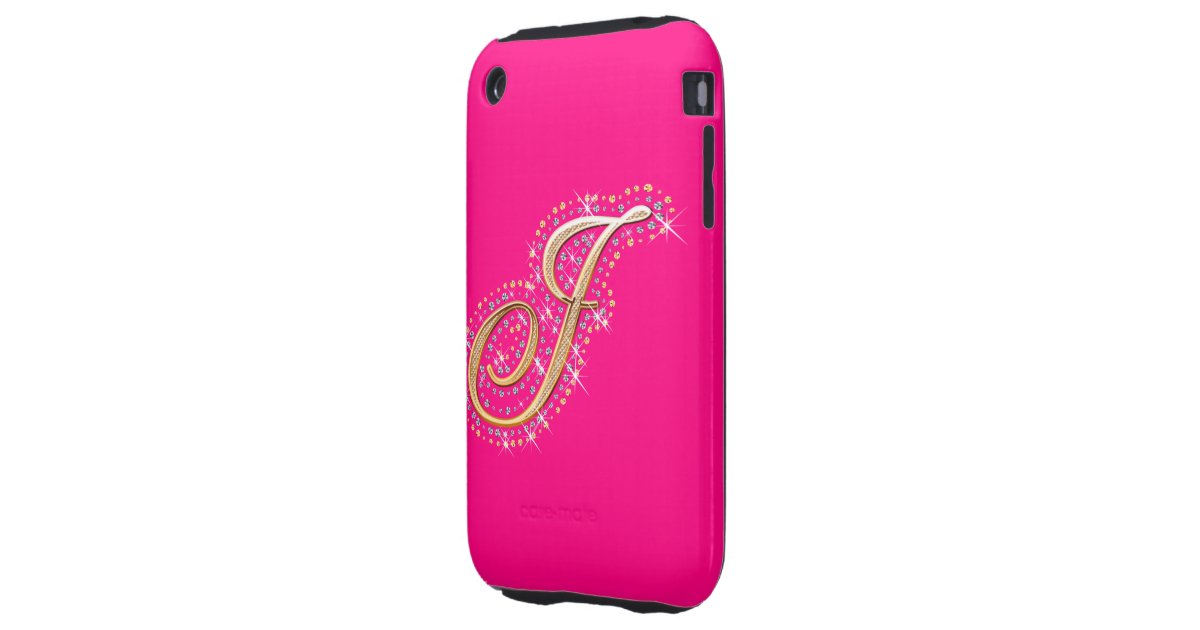 Golden Letter J iPhone Case Zazzle