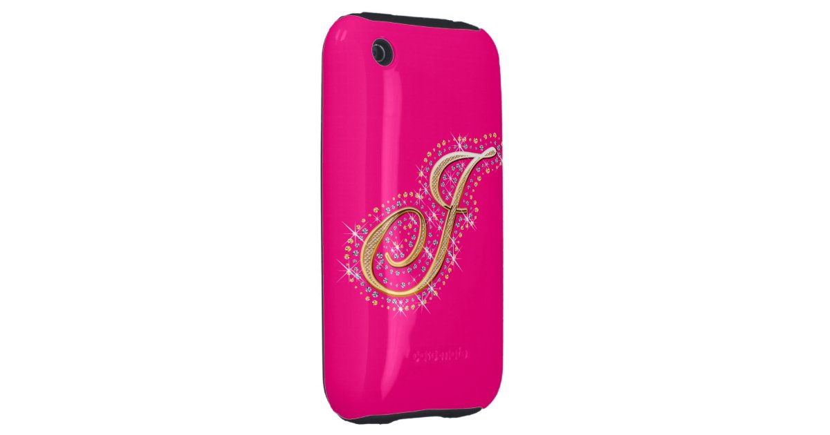 Golden Letter J iPhone Case Zazzle