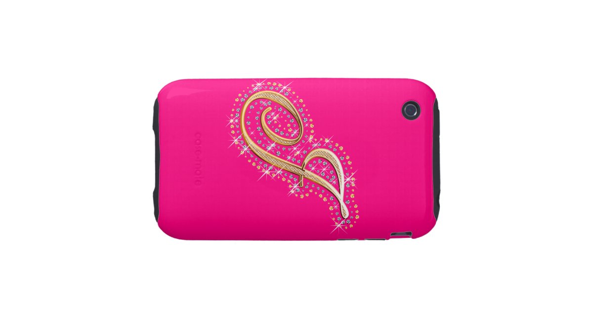 Golden Letter J iPhone Case Zazzle