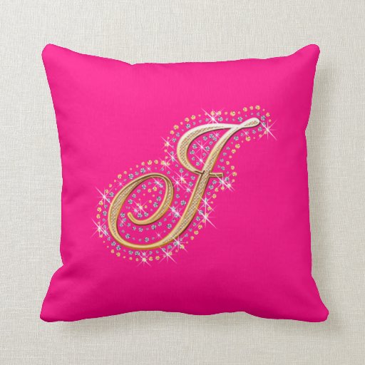 Golden Letter J Pillow Zazzle