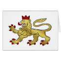 Golden Lion emblem - Lion Shield cards by Funkart Golden Lion emblem - Lion Shield cards