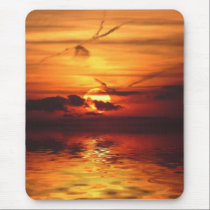 Golden Liquid Sunset Mousepad by webgrrl Golden Liquid Sunset Mousepad