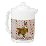 Golden LLama Pokadot Teapot