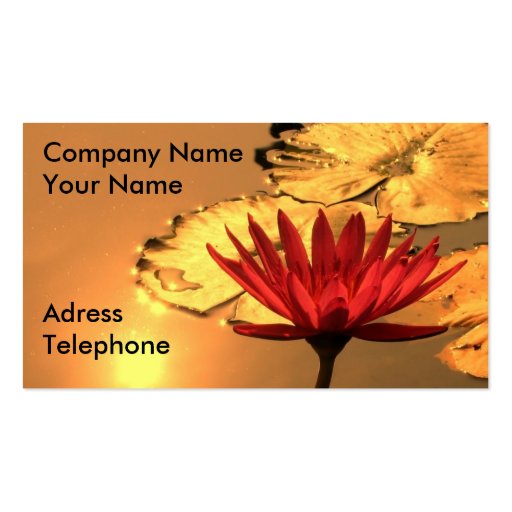 Golden Lotus Business Card Template (front side)